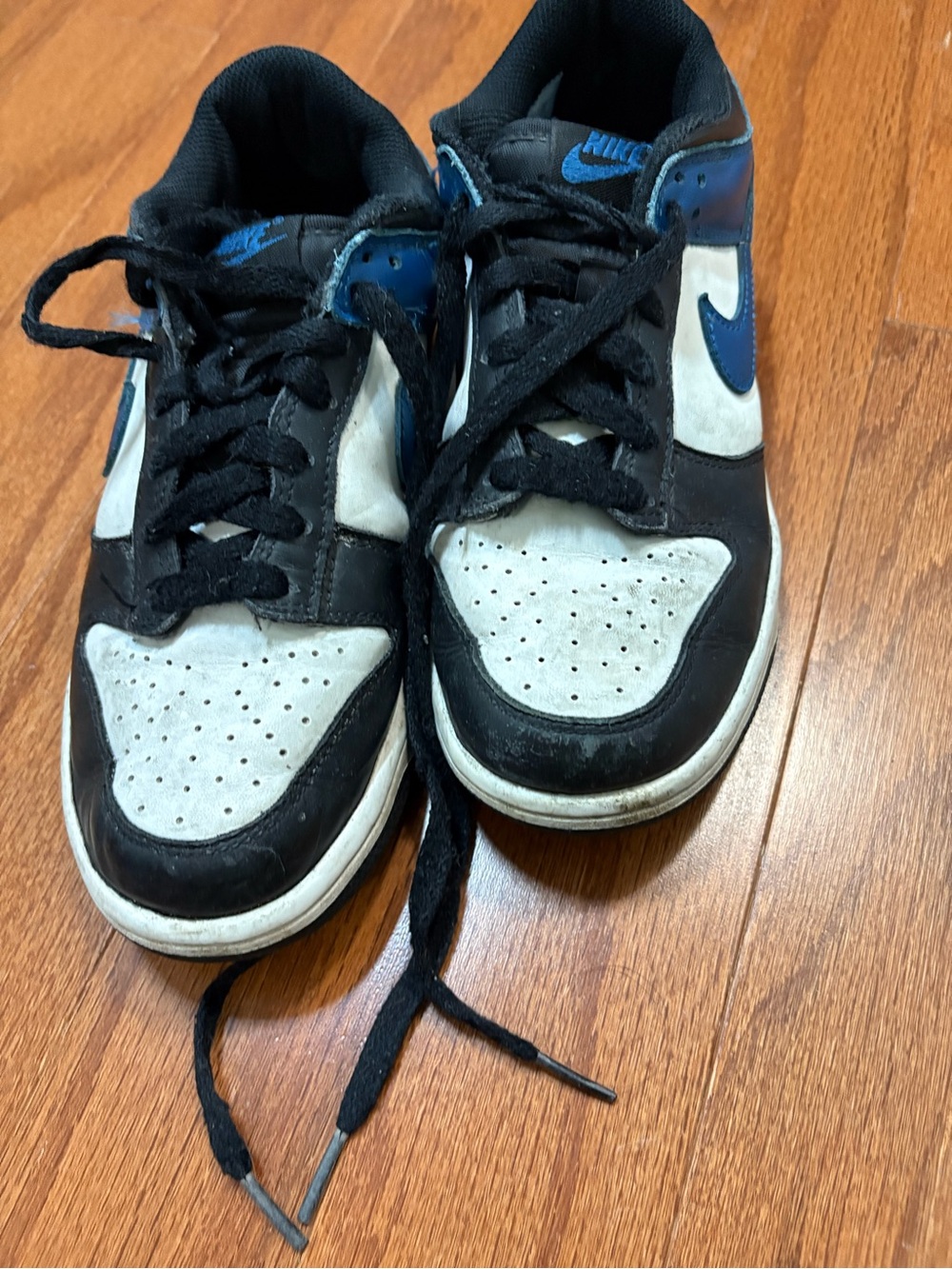 Nike Kids Black, White & Blue Low-Top Sneakers